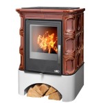 Kachlová kamna ABX Marina s výměníkem, hnědá